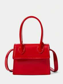 SHECARRY Bolso de mano con asa superior mini - Rojo - Ver 2
