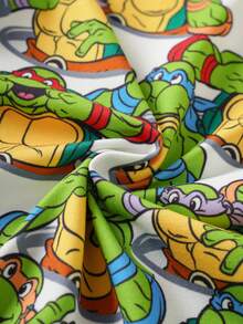 TEENAGE MUTANT NINJA TURTLES | SHEIN Baby Boy Cartoon Print Casual Everyday Romper - Green - View 7