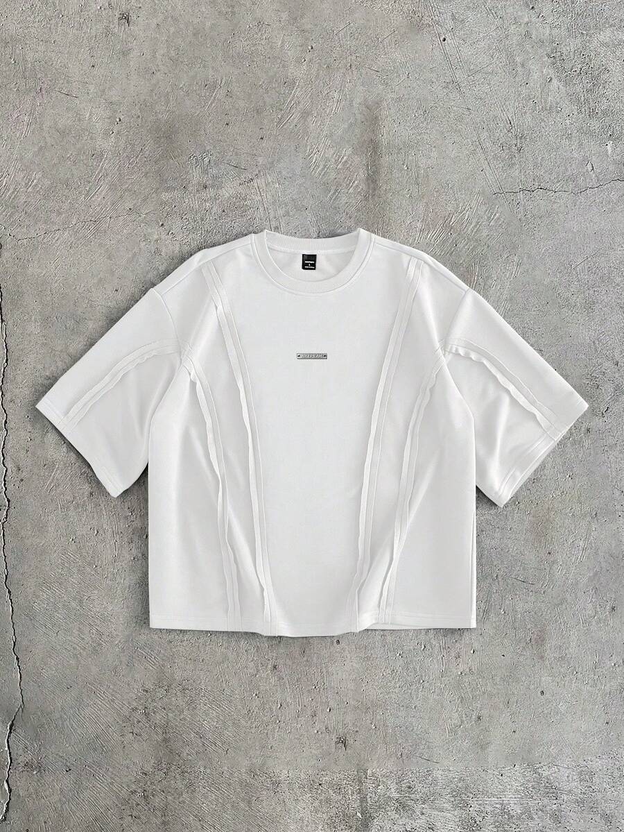 AXEPEAK Men's New Standard Casual Round Neck Short Sleeve T-Shirt - White - View 1