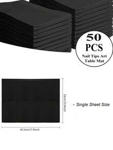 TOEDO 50 chiếc khăn trải bàn dùng một lần cho làm móng 13"X18" - Khăn trải bàn nha khoa chống thấm nước 3 lớp dành cho bệnh nhân - Khăn phủ khay nha khoa hoặc y tế và khăn trải bàn làm móng - màu đen - Xem 4
