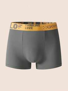 EverLounge Set de 3 bóxers de hombre con cintura elástica y transpirable con estampado de letras - Multicolor - Ver 4