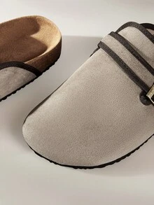 Solecia 女士通勤时尚百搭日常旅行休闲半截拖鞋 - 灰色 - 查看 5