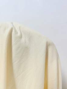 Elamini Camiseta casual ajustada de manga abullonada 2 en 1 con bloques de color y dobladillo con volantes para primavera/verano para mujer - Amarillo claro - Ver 6