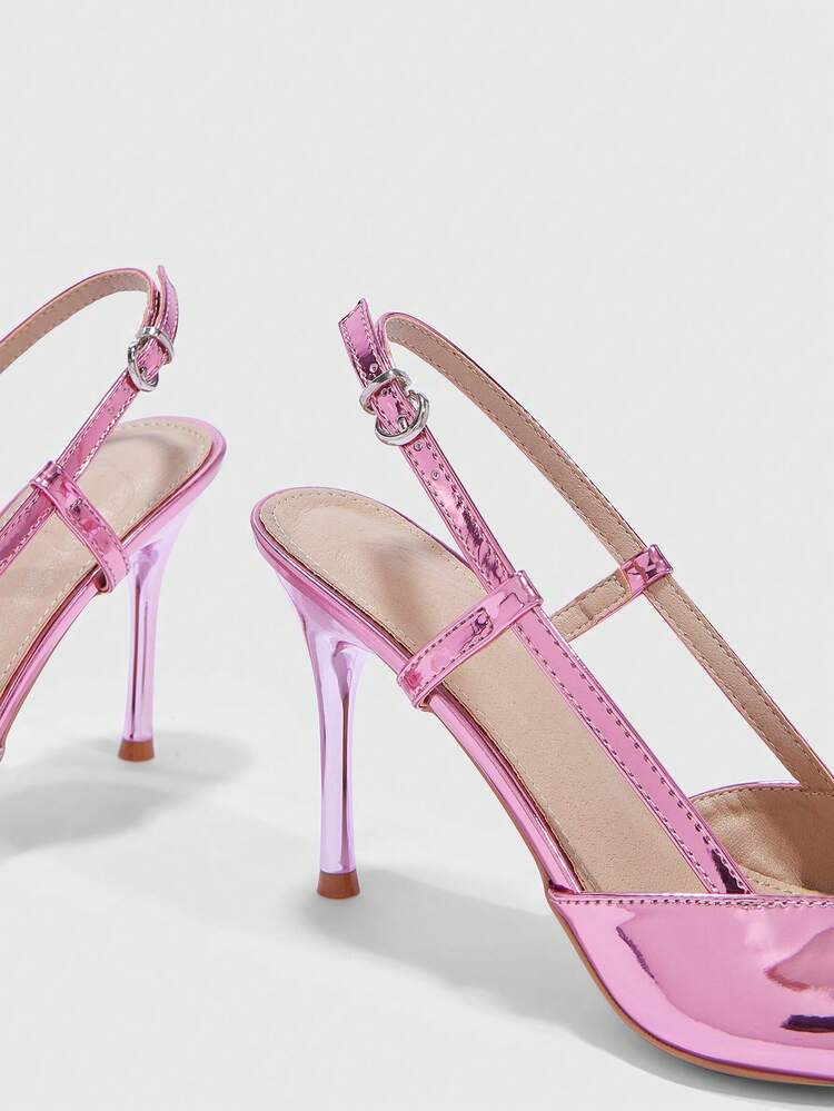 CUCCOO SZL Women's Pointed Toe Buckle Design Fashionable High Heels, Versatile For Daily Wear Valentine's Day