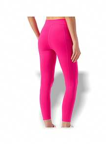 Alo Yoga Sports Leggings HI-WAIST 7/8 VISIONARY Sweat Absorption Breathable Lightweight Solid Good Elasticity Easy To Wash Yoga Outdoor Women Rose Pink W51027R - NEON PINK S - Rose pink - View 2