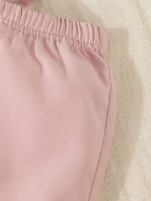 2 piezas Conjunto formal elegante para niño, chaqueta con cuello de contraste y bolsillo falso, y pantalones de cintura elástica, sin camisa, sin corbata de moño, adecuado para bebés de 6 meses a 3 años, atuendo formal para boda, actuación, fiesta, cumpleaños, Navidad, graduación - Rosa - Ver 7