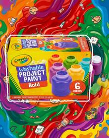 CRAYOLA Washable Paints - Assorted Colours (Pack Of 6) | Perfect For Any Arts & Crafts Needs - Easily Washable | Ideal For Kids Aged 3+ - Multicolor - View 1