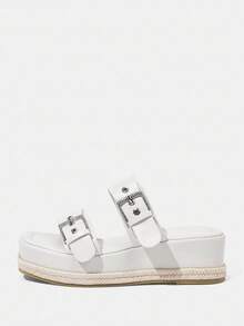 HighSole Women's Thick-Soled Sandals, Casual Solid Wedge Sandal Vacation Shoes Summer - Apricot - View 8