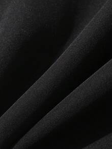 DAZY Pantalones cortos con abertura lateral de unicolor para mujer - Negro - Ver 7