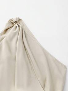 Franclia Women's Vacation Style Sleeveless Jumpsuit - Khaki - View 8