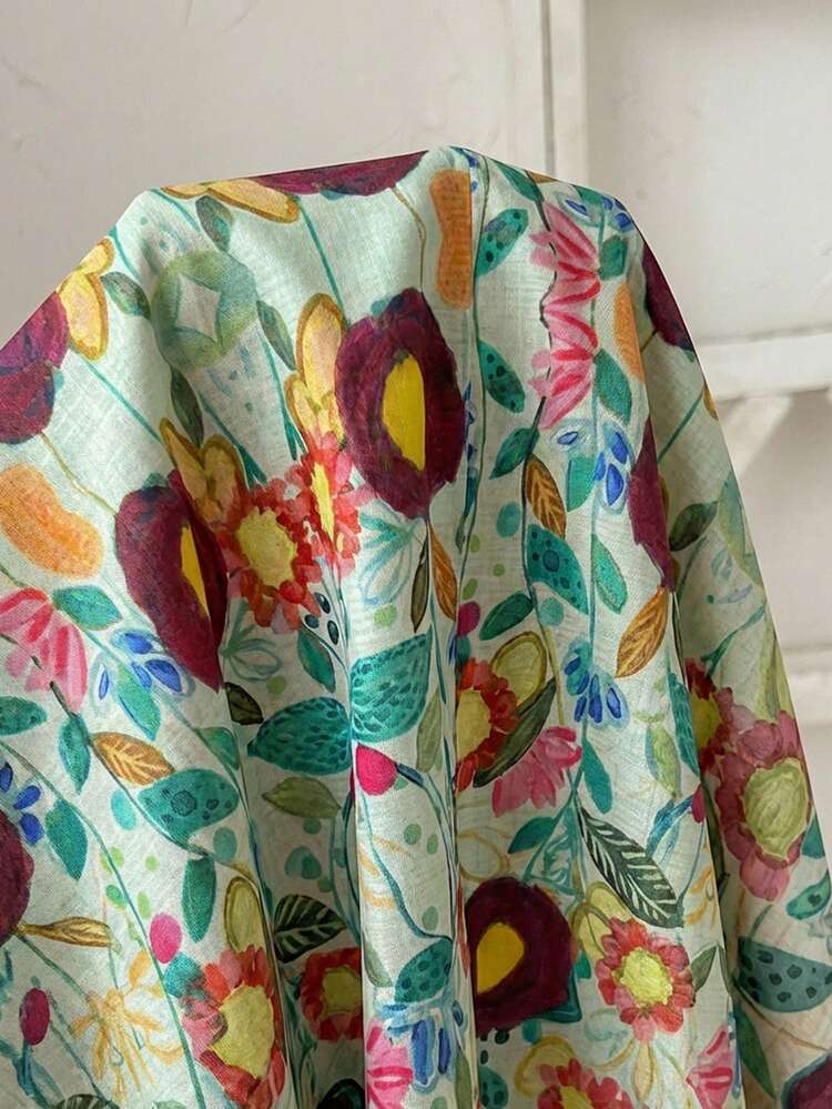 Plus Size Random Print Short Sleeve Casual Shirt Women's Floral Tops Women's Summer Tops Women's Blouses Summer Dress Summer Outfits For Women Spring Clothing Spring Outfit Beach Outfits For Women Vacation Outfits Women Summer Holiday Outfits Country Style For Women