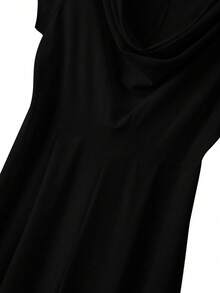 GlowEve CURVE White Elegant Commuter Comfortable Plus Size Jumpsuit - Black - View 5