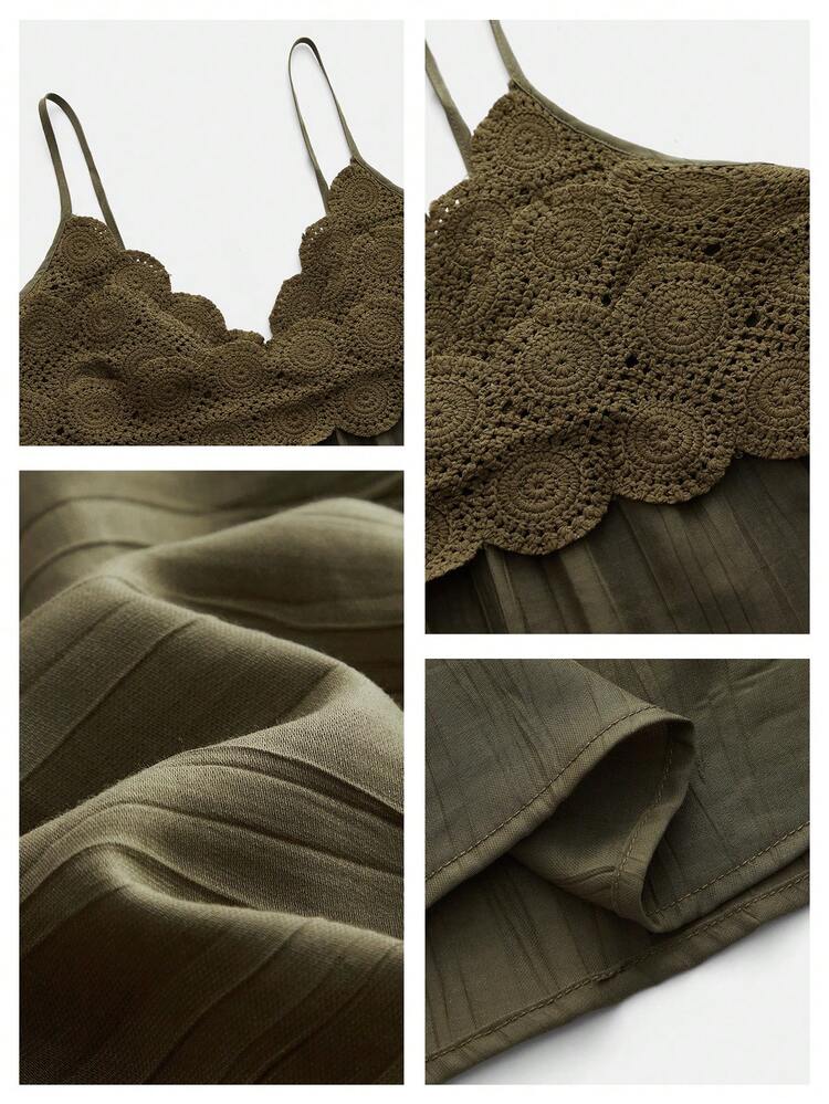 SHEIN Maija Women's Solid Color Loose Casual Camisole,Green Top , Beach Outfit ,Summer Outfit For Women , Festival Outfits For Women,Vacation Outfits Women ,Summer Holiday Outfits Women's Summer Co Ord Women's Summer Outfits,Summer Top