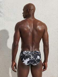 Manfinity Swimmode Bañadores casuales de playa con estampado total para hombres - Multicolor - Ver 2