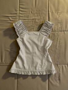 Glimmora Women's Plaid Button Design Frill Trim Casual Shirt - Multicolor - View 2