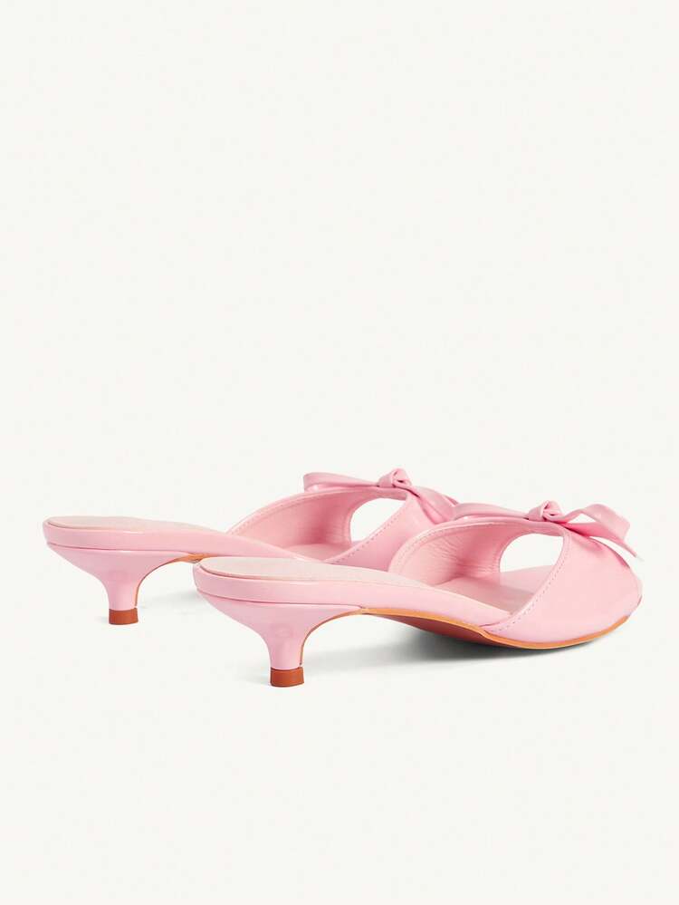 CUCCOO CHICEST Women Shoes Pink Bow Design Elements Fashion Comfortable Kitten And Slippers