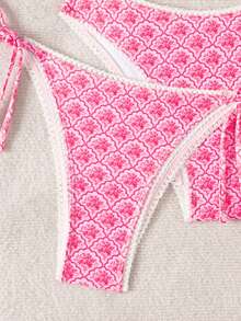 Basics 3 Pieces/Set Solid Color Women's Bikini Set For The Beach In Summer Strand Outfit Damen Strandkleid Bikini Set Damen Bikini Set Badeanzug - Different Colored 4 - View 5