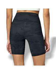 Alo Yoga Sports Shorts HIGH WAIST VAPOR Sweat Absorption Breathable Lightweight Good Elasticity Easy To Wash Running Gym Women Black W6162R - BLACK - 黑色 - 查看 2