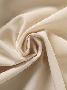 GlowEve CURVE 大码新款夏季通勤畅销纯色圆领简约设计优雅女装 - 杏色 - 查看 7