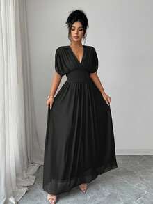 Women Long Dresses - 黑色 - 查看 6