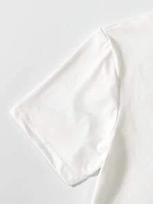 Tween Girls' Solid Color Round Neck Short Sleeve Casual Versatile T-Shirt - Multicolor - View 6