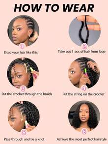 Boho Braids 波西米亚风编发羽毛钩编真人发，波浪卷发，预分束无结手工编织发束，钩编发，预打结，16-22英寸，巧克力棕色 - S4 - 查看 6