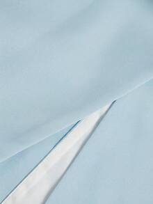 Aveloria Modichic 女士简约优雅通勤披肩领双排扣西装外套 - 淺藍色 - 查看 8