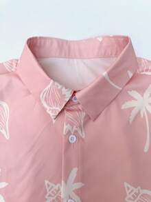 Manfinity Swimmode 男士沙滩套装 - 粉色 - 查看 4