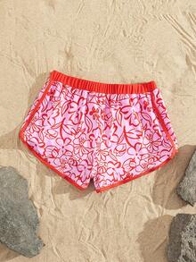Swim Vcay Short de bain femme d'été, plage, coloré et ludique, imprimé floral tropical, taille élastique. Idéal pour les vacances de printemps, les sorties d'automne, la plage et les activités côtières. Short de plage. Maillot de bain imprimé tropical. Bas de maillot de bain seulement. Short de plage pour femme. Short floral. Short rose. Short de yoga. Maillot de bain short pour femme. Tenue de plage pour femme. Short de sauveteur. Short de course pour femme - Multicolore - Voir 4