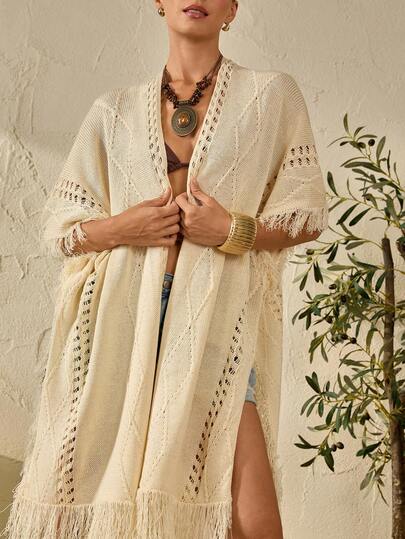 Bóhologie Women Frill Detailed Kimono Beach Wear