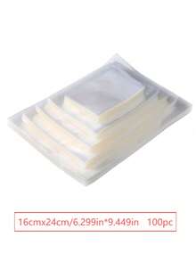 100/500个透明压纹食品真空密封袋，采用PE尼龙材质，适用于家庭和商业用途。是保存肉类、海鲜、谷物、坚果、水果、干果、药品和其他食品的理想选择。密封保鲜，是家庭厨房食品储存的完美之选。 - Clear - 查看 11