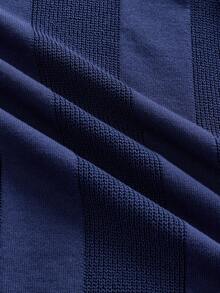 Courvante Men's Everyday Casual Knit Sweater, Suitable For Work And Commute Polo Shirt For Men, Golf, Summer, Father's Day Gift - Royal Blue - View 7