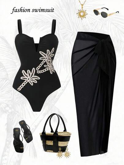 Swim Oasis 2026新款春夏女士两件式泳衣带裙，优雅休闲沙滩度假泳装套装