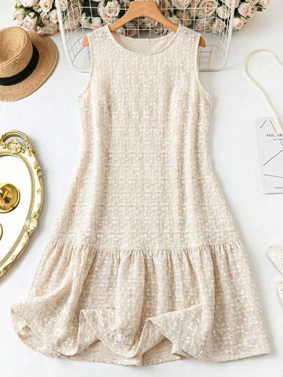 SHEIN LUNE Đầm không tay kẻ sọc nhiều màu sắc dành cho nữ cỡ lớn, trang phục mùa xuân cho nữ, trang phục mùa hè cho nữ, quần áo mùa hè, trang phục lễ Phục sinh cho nữ, trang phục phương Tây cho nữ.