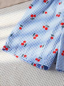 Sparklyn Girls Casual Cute Bow Ruffle Sleeve Romper, Summer - Blue - View 10