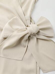 Franclia Women's Vacation Style Sleeveless Jumpsuit - Khaki - View 7