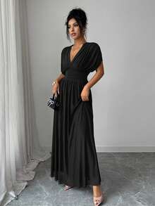 Women Long Dresses - 黑色 - 查看 8