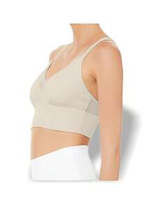 Alo Yoga Long Bra SNEAK Sweat Absorption Breathable Lightweight Soft Stretch Easy To Wash Running Sports Women Beige W9270R - BONE - Màu be - Xem 3