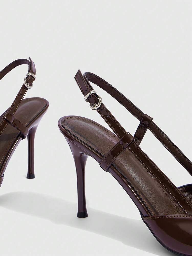 CUCCOO SZL Women's Pointed Toe Buckle Design Fashionable High Heels, Versatile For Daily Wear Valentine's Day
