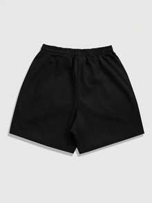 ROMWE MEN Goth 2026 Pantalones cortos casuales con estampado de figura de calle para hombres, adecuados para primavera y verano - Multicolor - Ver 6