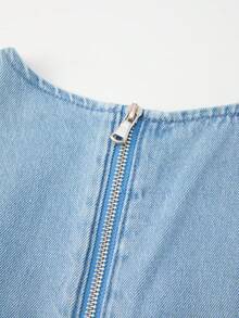 GlowEve Đầm denim không tay dành cho nữ, mùa hè. - Rửa nhẹ - Xem 6