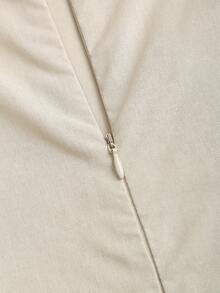 Sweetra Women's Apricot French Style Elegant Bowknot Tie Long Dress, Comfortable & Versatile For Spring/Summer - Apricot - View 7