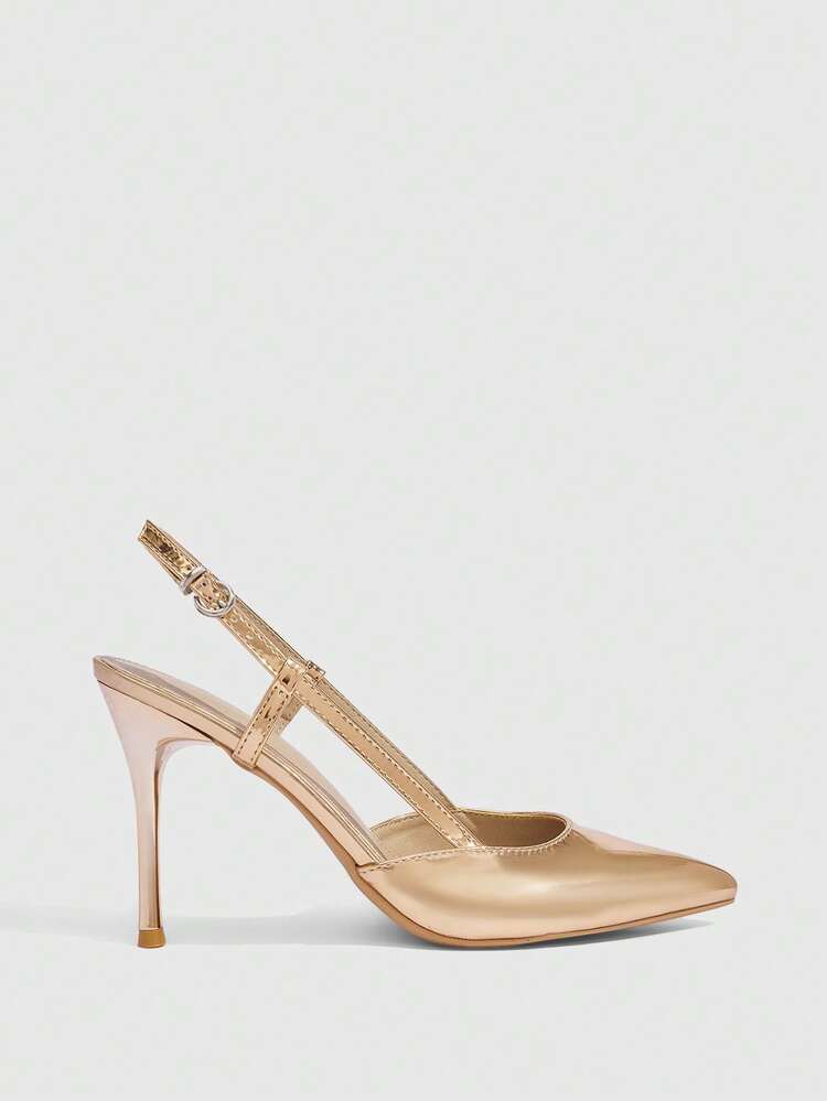 CUCCOO SZL Women's Pointed Toe Buckle Design Fashionable High Heels, Versatile For Daily Wear Valentine's Day