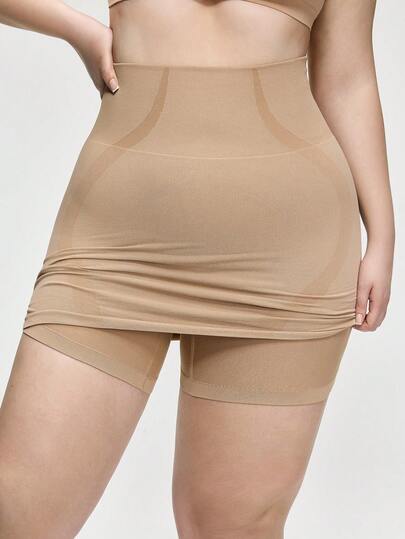 SHAPORA Plus Size Women High Waist Casual Versatile Shaping Skirt Pants