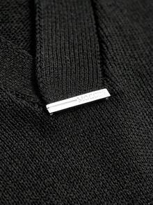 AKNOTIC Áo polo dệt kim nam, kiểu dáng thường ngày, đa năng, thích hợp mặc hàng ngày. - màu đen - Xem 7