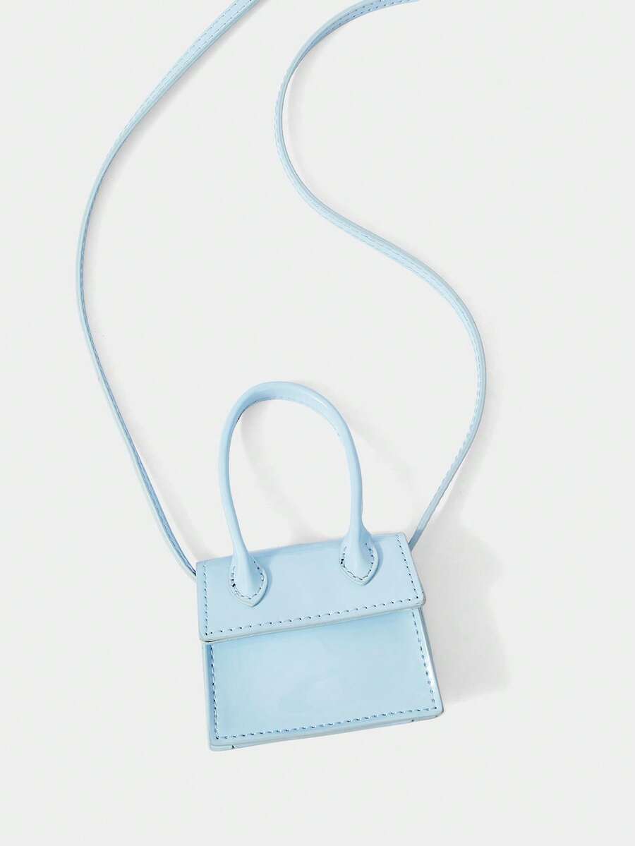 SHECARRY Mini Top Handle Satchel Bag - Light blue - View 1