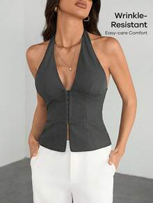 Women Sports Down Coats - Dark Grey - View 9