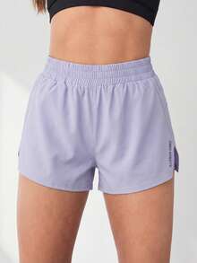 Easithlete Quần short mùa hè màu tím nhạt, kiểu dáng thường ngày, đa năng, thoải mái, không gây cọ xát, thích hợp cho tập yoga. - Màu tím - Xem 3