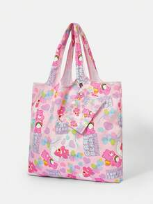 SHEIN X Care Bears 1 件装，爱心彩虹熊背心包，可折叠手提包，女款。 - 多色2 - 查看 2