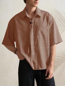 Airaco Men's Houndstooth Short Sleeve Pocket Casual Shirt - Multicolor - View 4